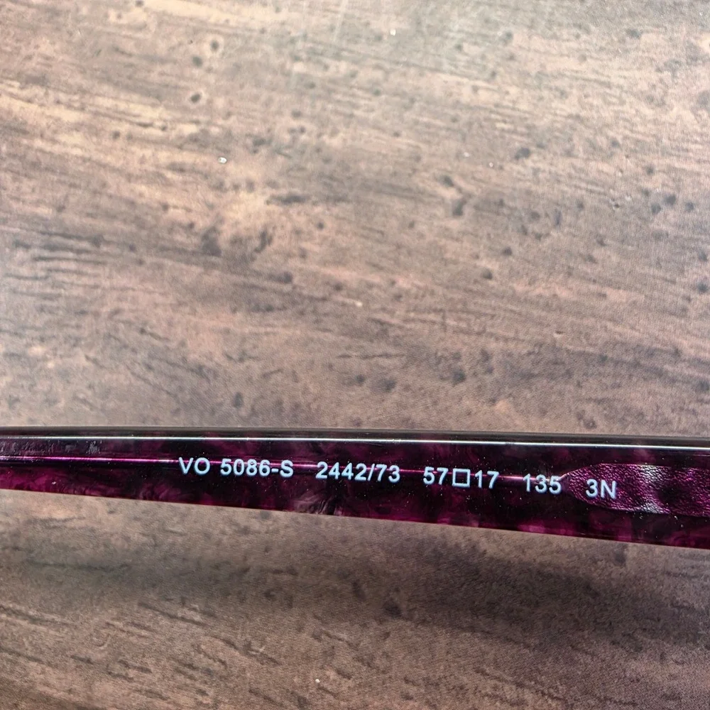 Vogue VO 5086-S Purple Marble Cat Eye Eyeglass Frames 57-17-135 2442/73